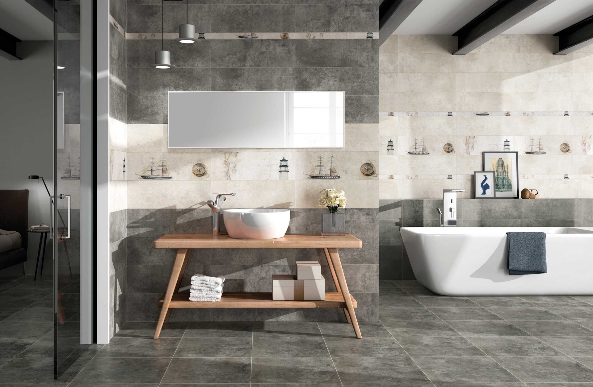 Diseño cerámico de baños modernos