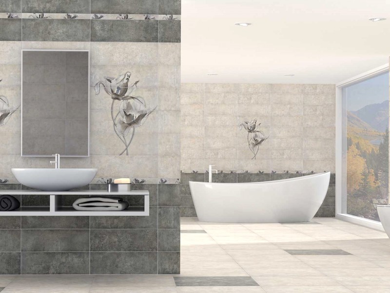 Diseño cerámico de baños modernos.