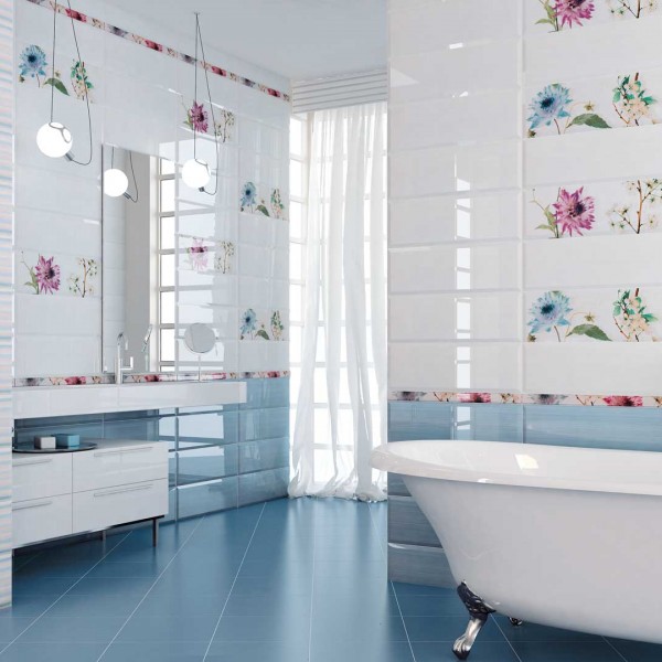 Diseño cerámico de baños modernos.