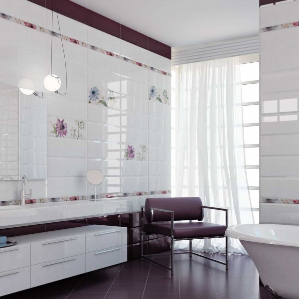 Diseño cerámico de baños modernos.